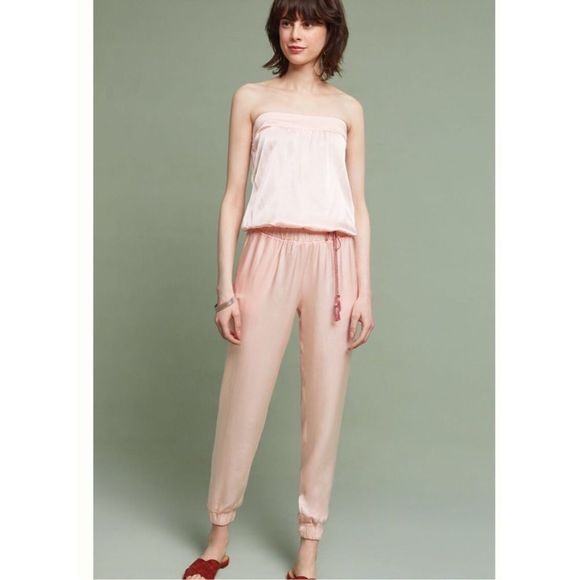 ANTHROPOLOGIE SHIMMER STRAPLESS JUMPSUIT NWT - Picture 3 of 6